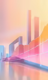 a digital painting of the skyline and the surrounding building