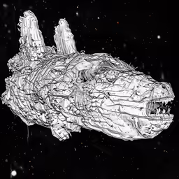 an image of a space ship in the background