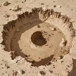 a sand sculpture has been made in the shape of a circle