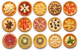 a variety of fruit on a plate sitting side by side