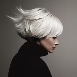 the back of a short blond haircut