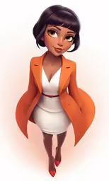 a cartoon character is dressed up and poses for the picture