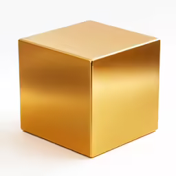 an image of a gold box with white background