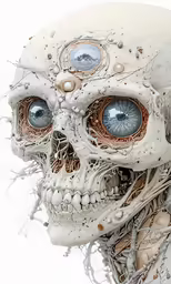 the skeleton is made up of bones, muscles and eyes