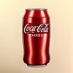 a painting of a can of coke by person