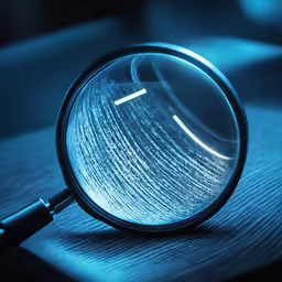 the image of a magnifier is in full view
