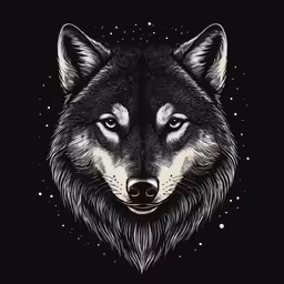 an image of a wolf with his eyes closed