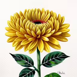 a yellow flower on top of leaves with text