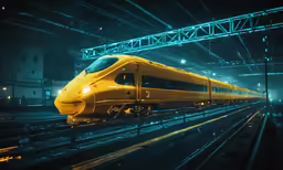 an image of a modern train on tracks