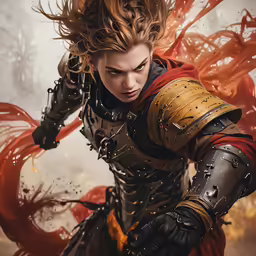 an image of a man in armor and a demon