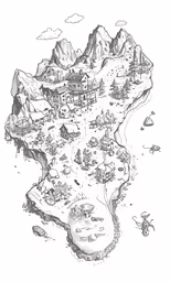 the cartoon version of the island town