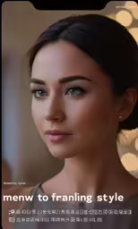 the woman has an ad for her new makeup routine