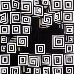 black and white squares arranged in an arrangement