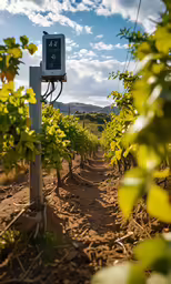 there are many vines growing next to a small street