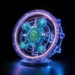a clock made out of several different parts
