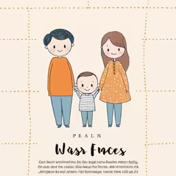 an illustrated family portrait with the caption that reads, when was faces