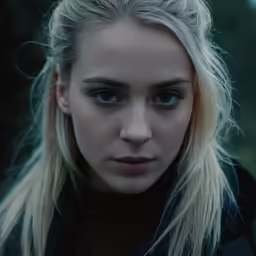 the woman with the blonde hair is posing for a photo