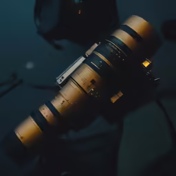 the camera is placed next to some other equipment