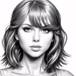 a black and white photo of a woman with short hair