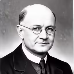 a black and white photo of a man in a suit and tie
