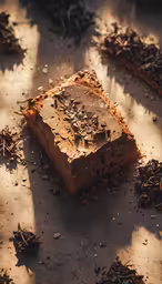 many pieces of burned wood in a square shape