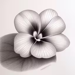 an image of a drawing of a flower,black and white drawing of a flower with leaves