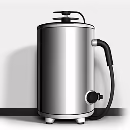 a stove top coffee maker is set against a wall