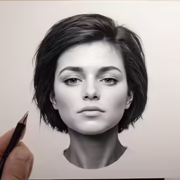 a person is drawing with pencil and paper
