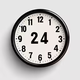 a clock displaying the date for two minutes