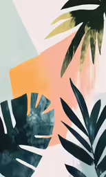 this is an abstract picture of plants with green leaves on it