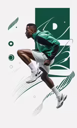 an african american male tennis player in action
