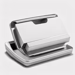 an image of two silver colored business cards