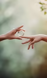 two people are touching each other with hands