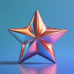 a close up of a star on a blue background
