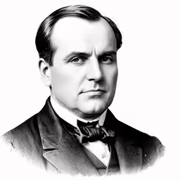 a black and white photo of a man in a suit