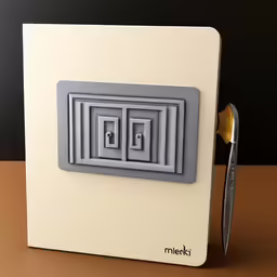 a piece of art made to look like it has a metal handle