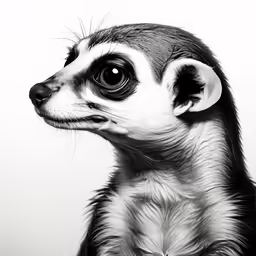 an animal that has a black and white background