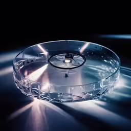 a large crystal object sitting in the middle of a room