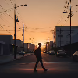a person is walking through the streets of the city