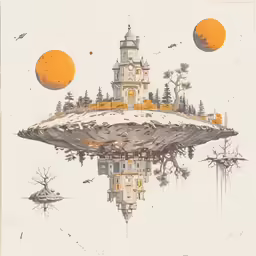 the house on an alien island in the middle of a desert