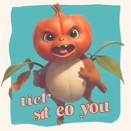 the smiling, grinning halloween character holds onto an egg