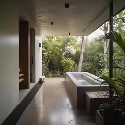 a bathroom that has a big jacuzzi tub in it