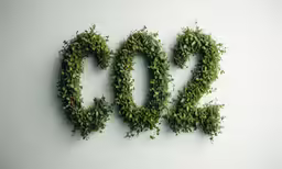 the words 2009 are covered with green plants