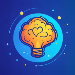 an illustration of a heart shaped light bulb