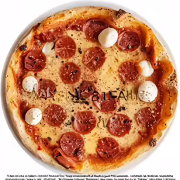 a pizza with toppings has one piece cut out