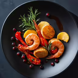 a plate of food is sitting on a table