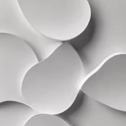white paper shapes against a grey background