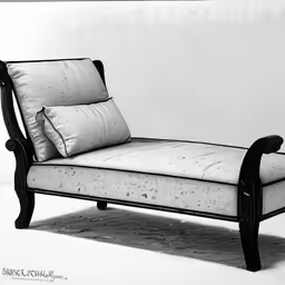 an old couch with pillows on the back