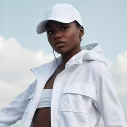 a young black woman standing with her hands on her hip