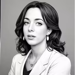 a woman wearing white is looking away from the camera